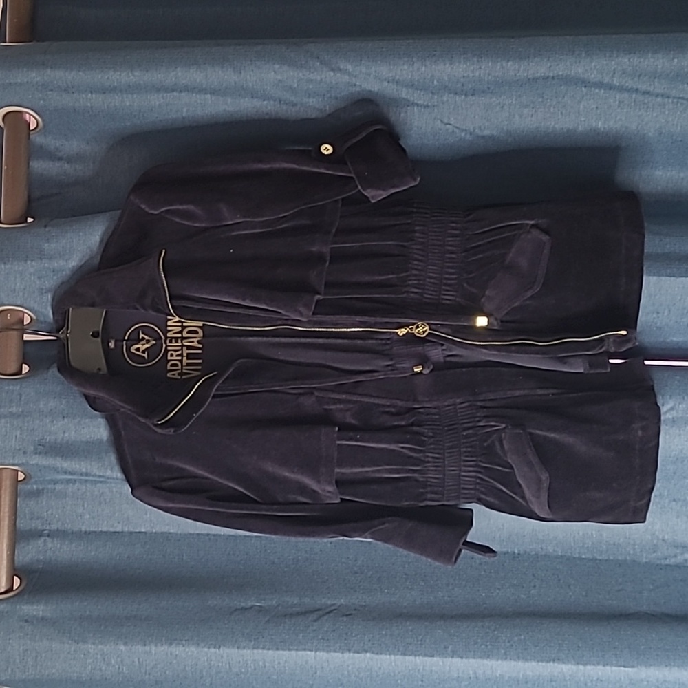 Navy Blue Velour Jacket